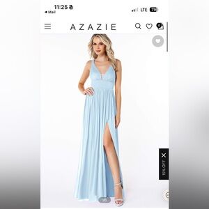 Azazie Sky Blue Bridesmaid Dress